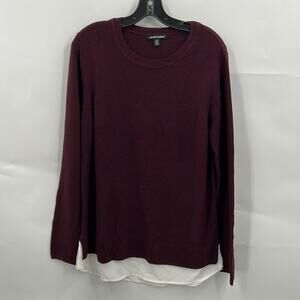 Hilary Radley Women's Deep Burgundy Knit Sweater Size Large